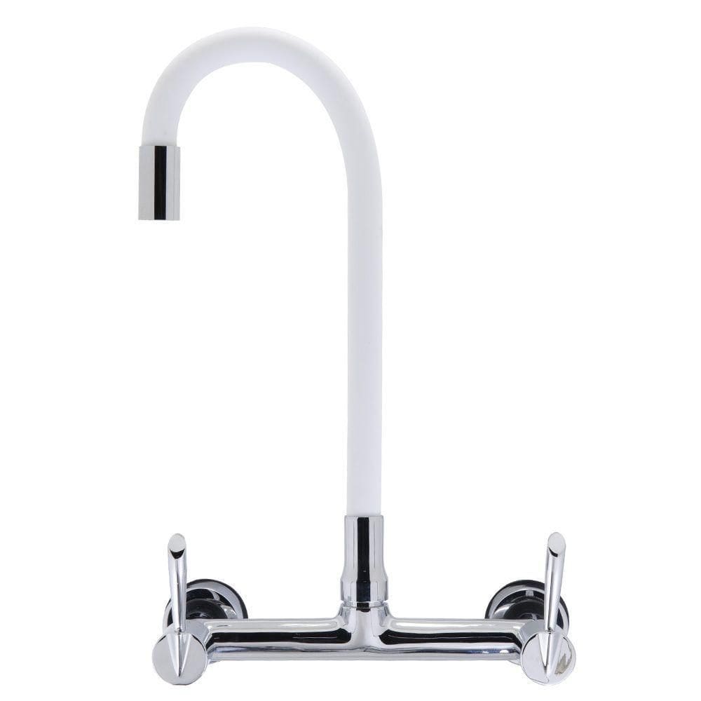 Torneira Misturador Cozinha De Parede Color Branco C61