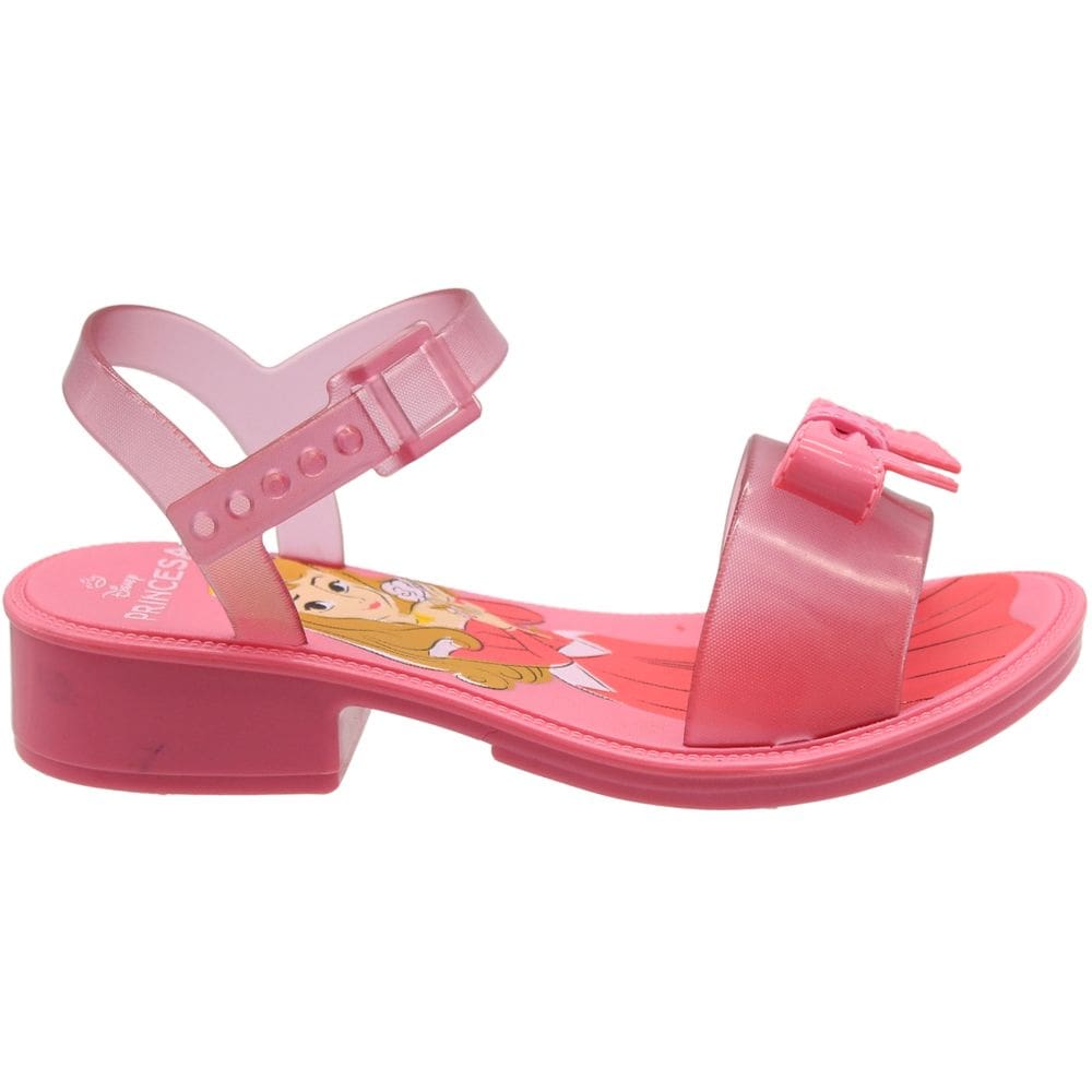 Sandália Salto Baixo Infantil Grendene Kids Royal Ajustável Laço Menina