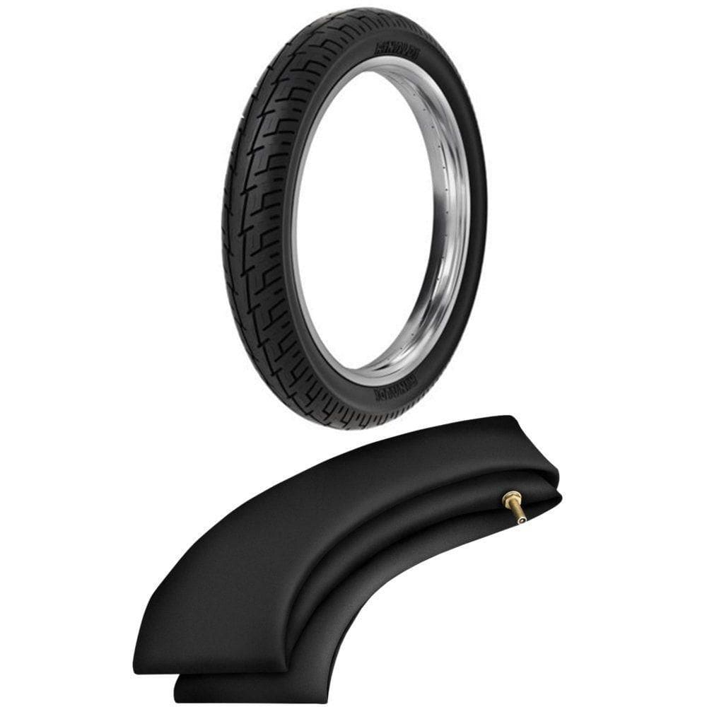 Kit Pneu + Camara Honda Cg Titan 100/90-18 56p Bs32 Rinaldi