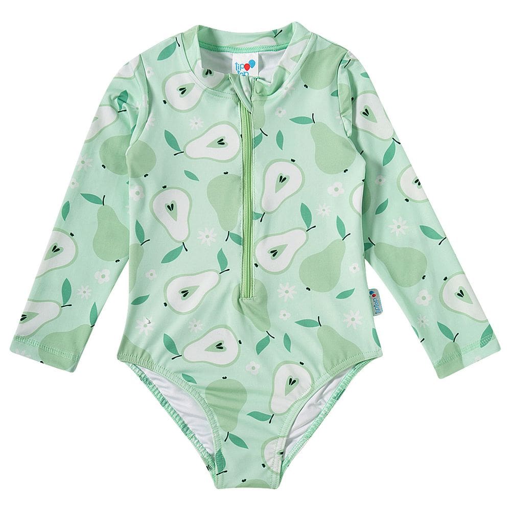 Maiô Manga Longa Infantil Proteção UV Pera Verde Claro Tip Top