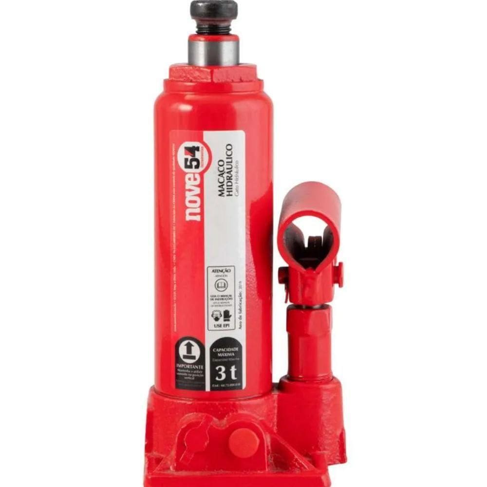 Macaco Hidráulico Garrafa 3 Toneladas 1 Estágio - Nove54