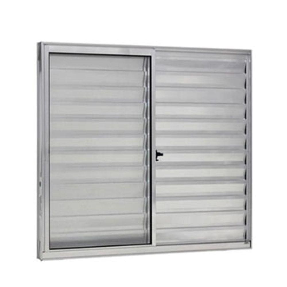 Veneziana 3 Folhas Aluminio Brilhante 1,00x1,00 S/grade