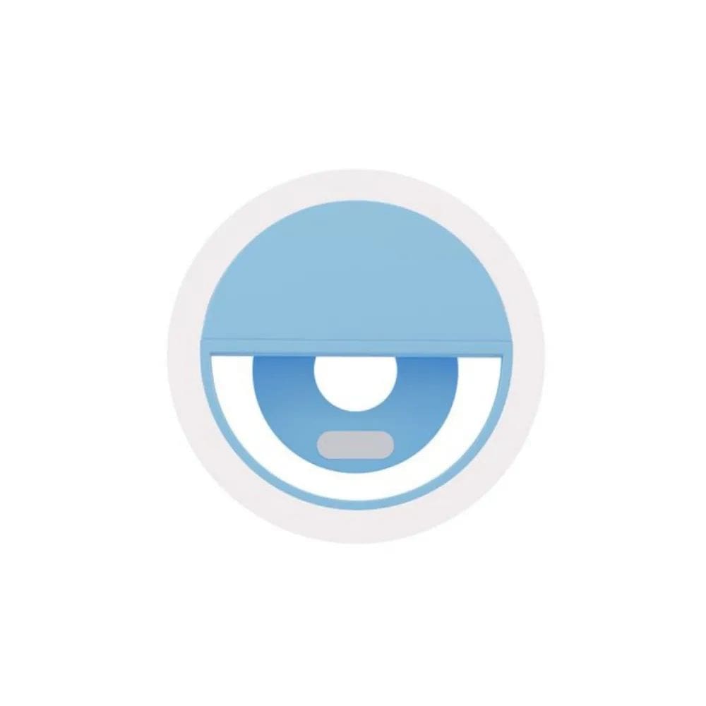 Selfie Ring Light Led  Celular Clipe 3 Níveis Universal Azul