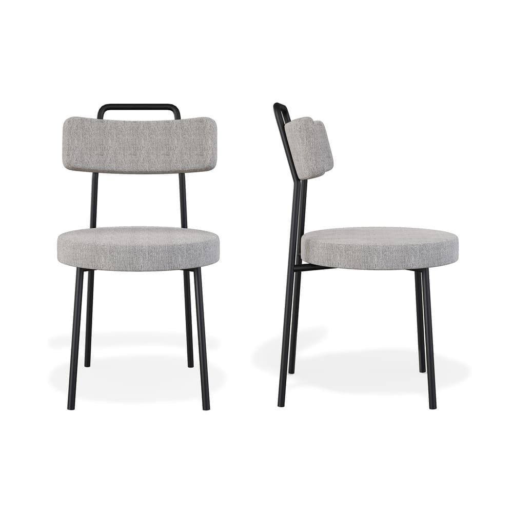 Kit 2 Cadeiras Ster Linho Cinza - Vallisa Decor
