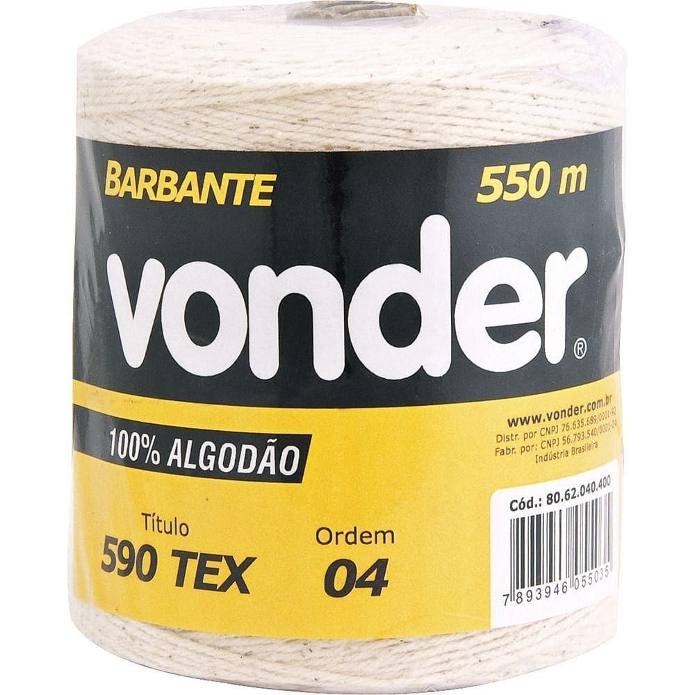 Barbante Algodao 4x4 550 Metros Vonder