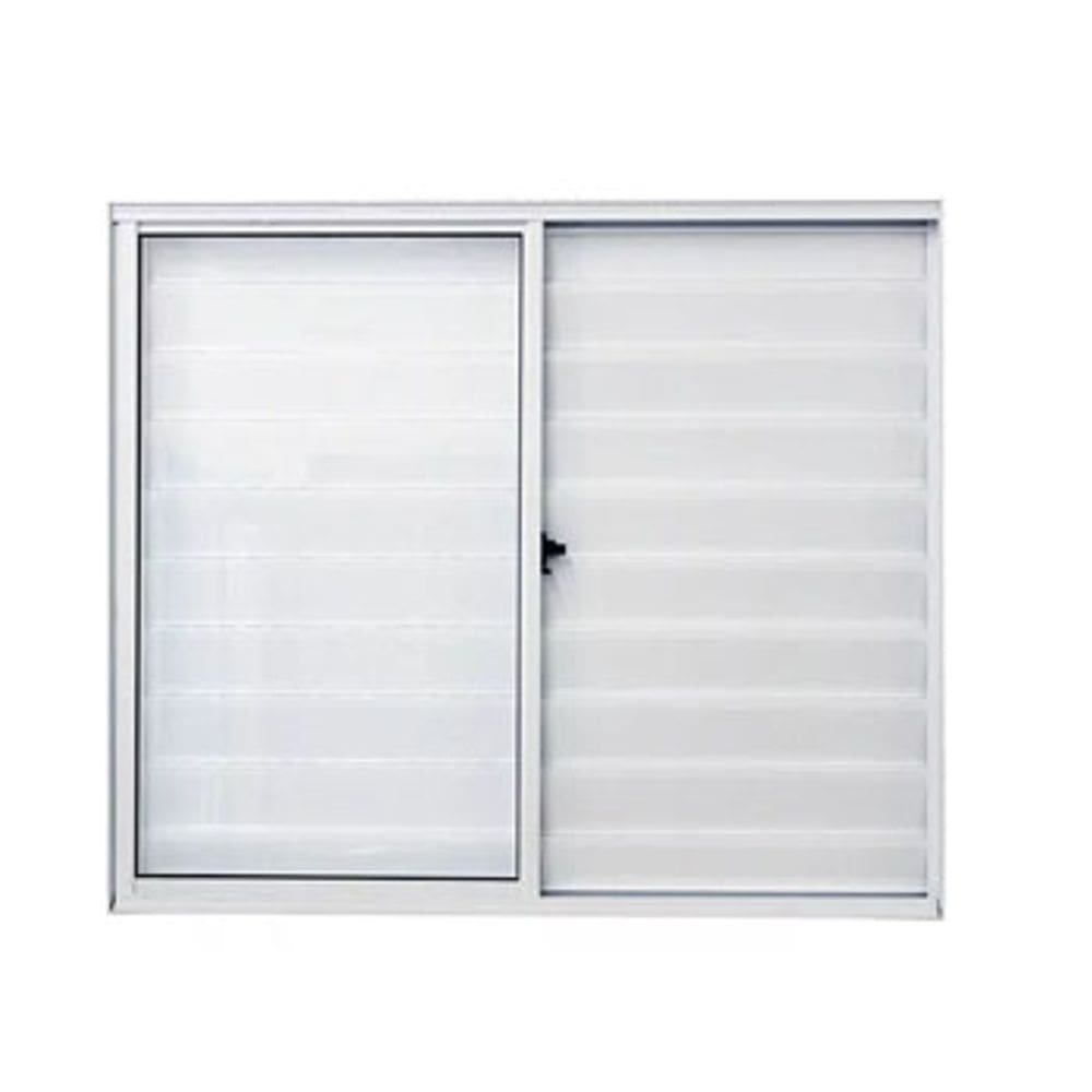 Veneziana 3 Folhas Aluminio Branco 1,00x1,00 S/grade