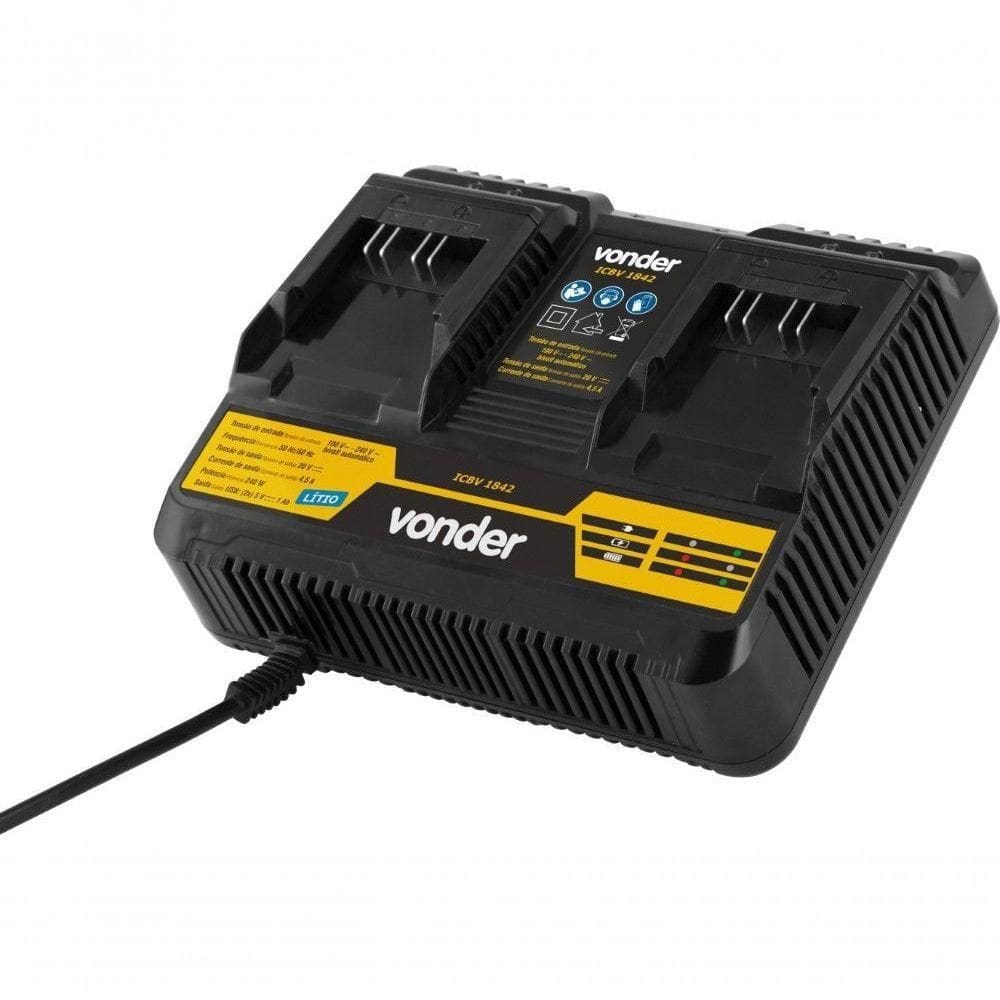 Carregador De Bateria Duplo 18V Icbv 1842 Vonder