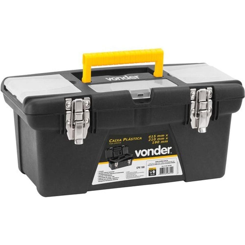 Caixa Plástica Ferram Baú 415x210x190mm Cpv160 Vonder