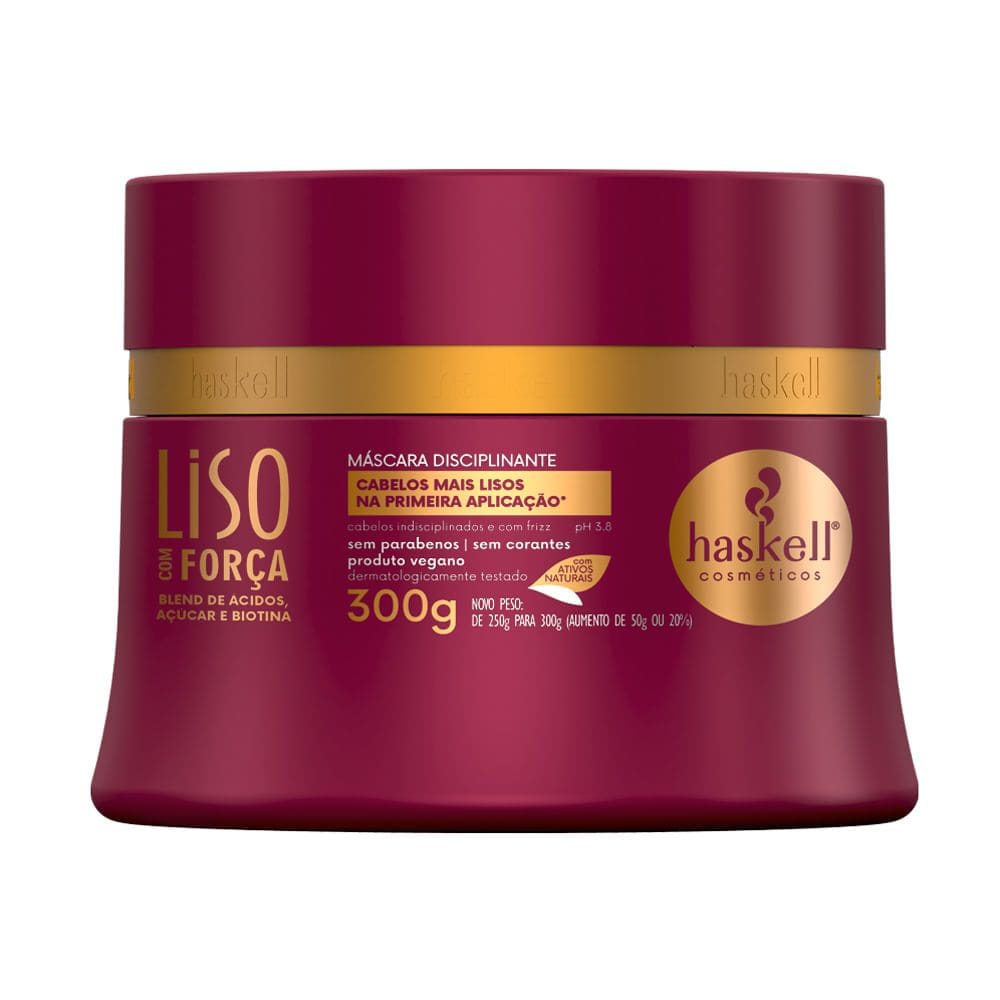 Máscara Disciplinante Haskell Liso com Força 300g