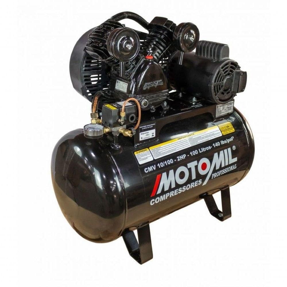 Compressor 140lbs 2hp Trifásico 220-380v Cmv-10-100 Motomil
