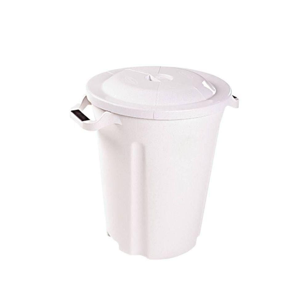 Lixeira Com Tampa 35l Plasvale Branco