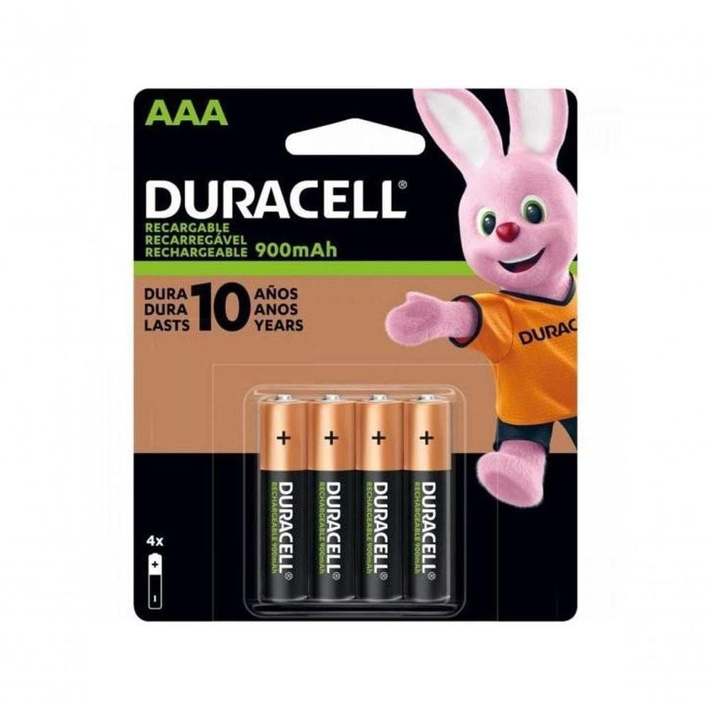 Pilha Recarregável Aaa 900mah (c/4 Pilhas) Duracell