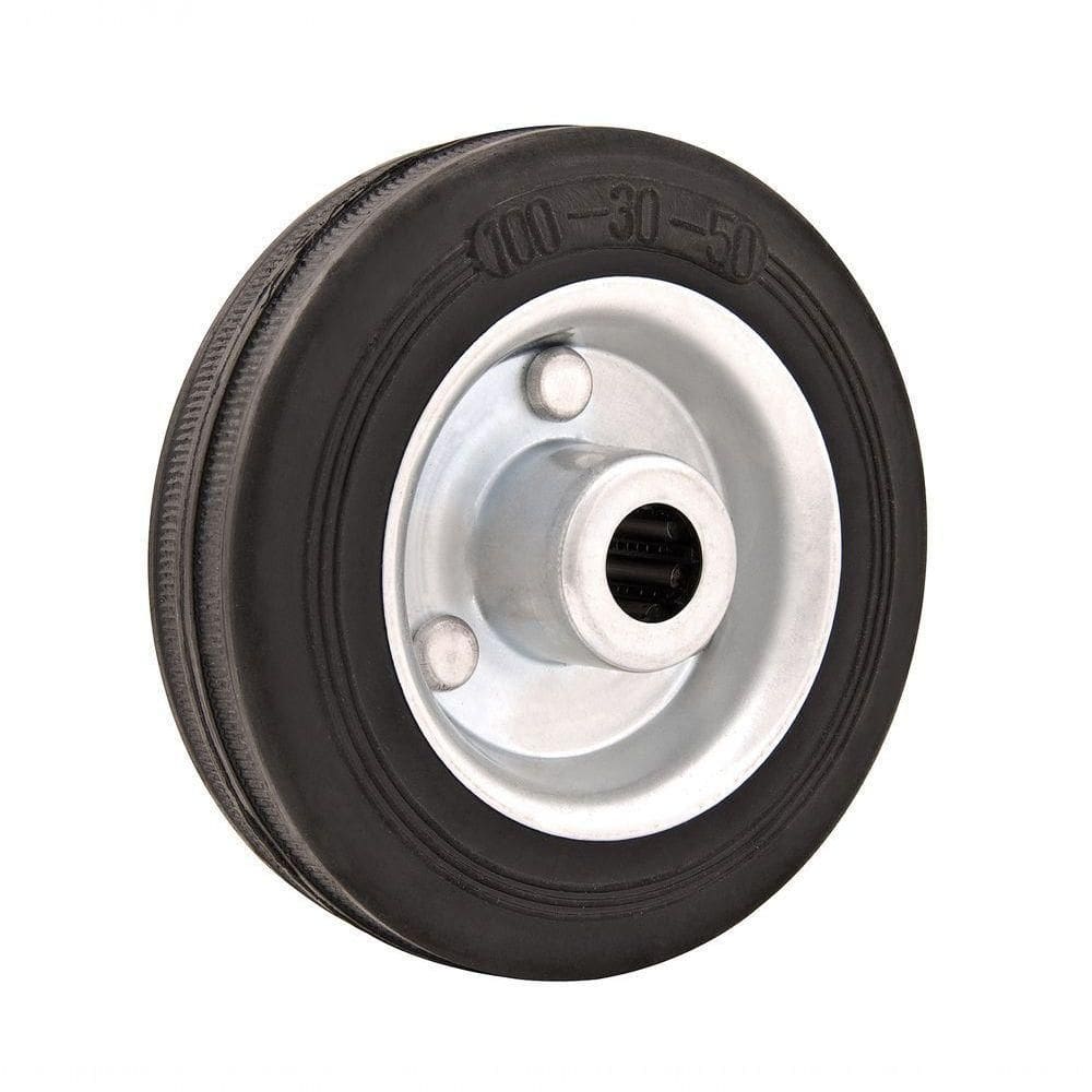 Roda Borracha 6 Leve 130kg Eixo Rolamento Rolete 20mm Vonder