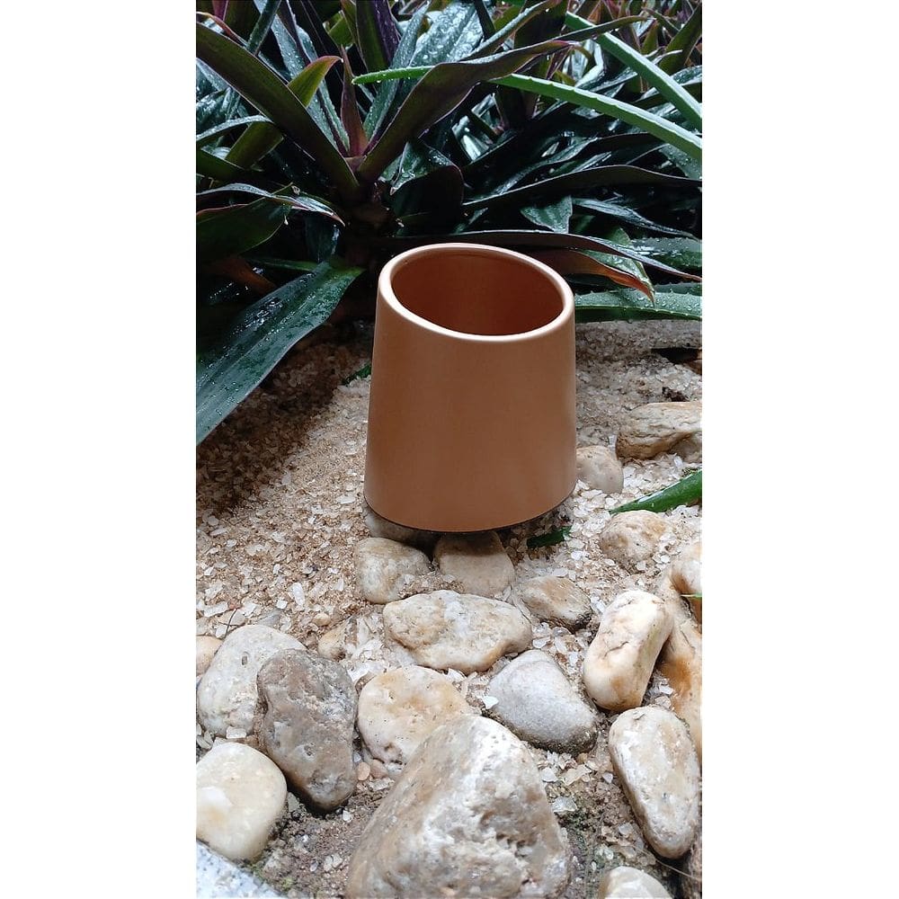 Vaso Ceramica Mocha Mousse Acabamento Fosco - 16 x 15,5