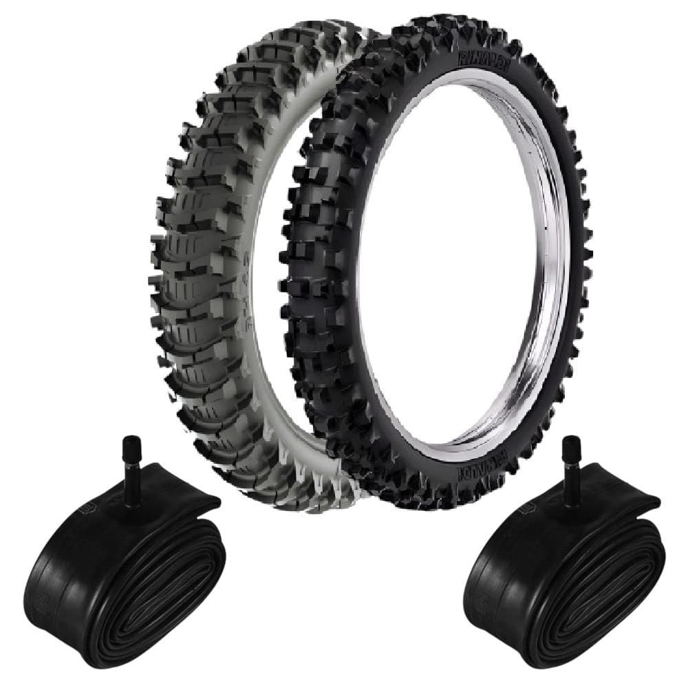Par Pneu Cross Trilha Off-Road 80/100-21 Rw33  + 110/90-19 Rw45 Rinaldi + Camara