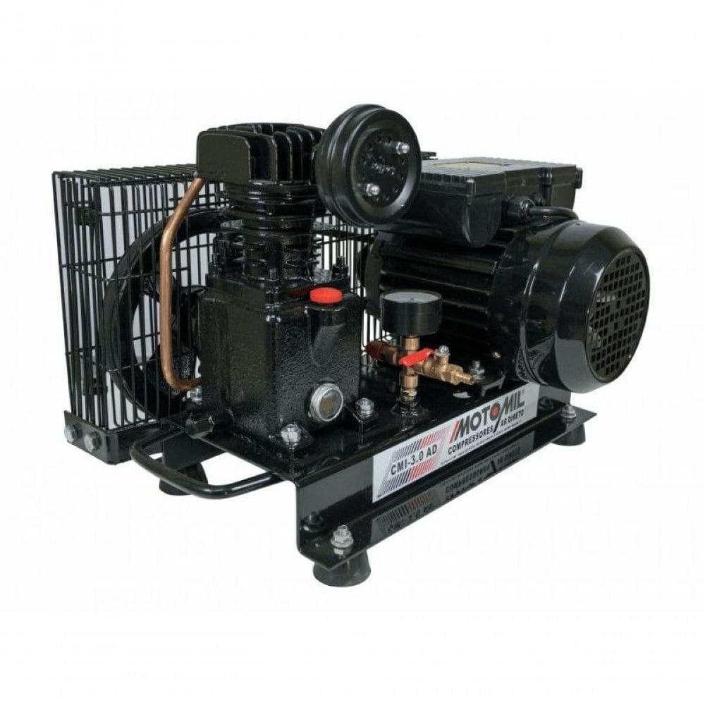 Compressor Ar Direto Com Motor 1hp 4 Polos Bivolt Cmi-3,0ad Motomil
