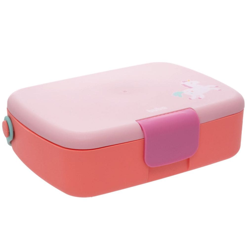 Lancheira Bentô Box Magic 1200ml Unicórnio com Divisórias Talheres Inox Atóxico Buba