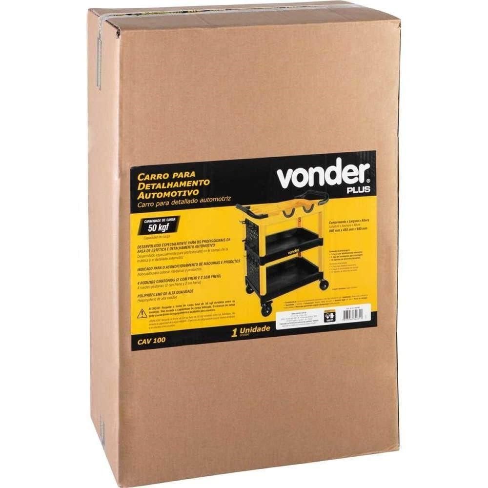 Carro Ferramentas 3 Bandejas Detalhamento Auto Vonder Plus