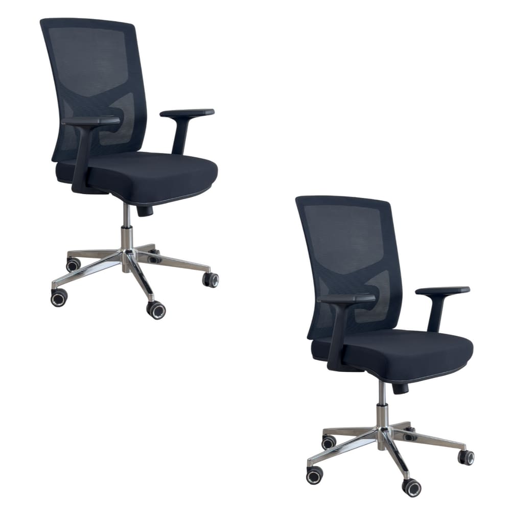 Kit 2 Cadeiras Presidente Oficial Comfort Viena sem Apoio