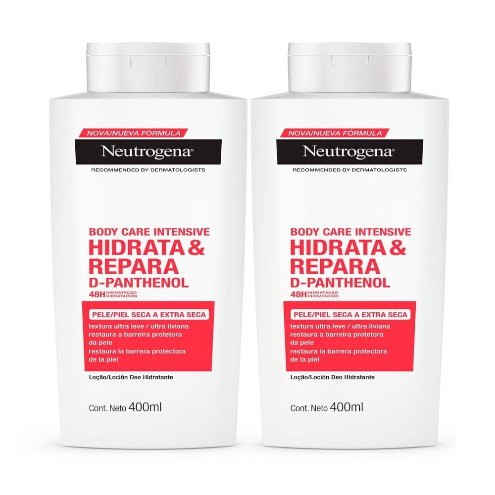 Kit 2X 400ml Hidratante Corporal Neutrogena Body Care Intensive Hidrata & Repara