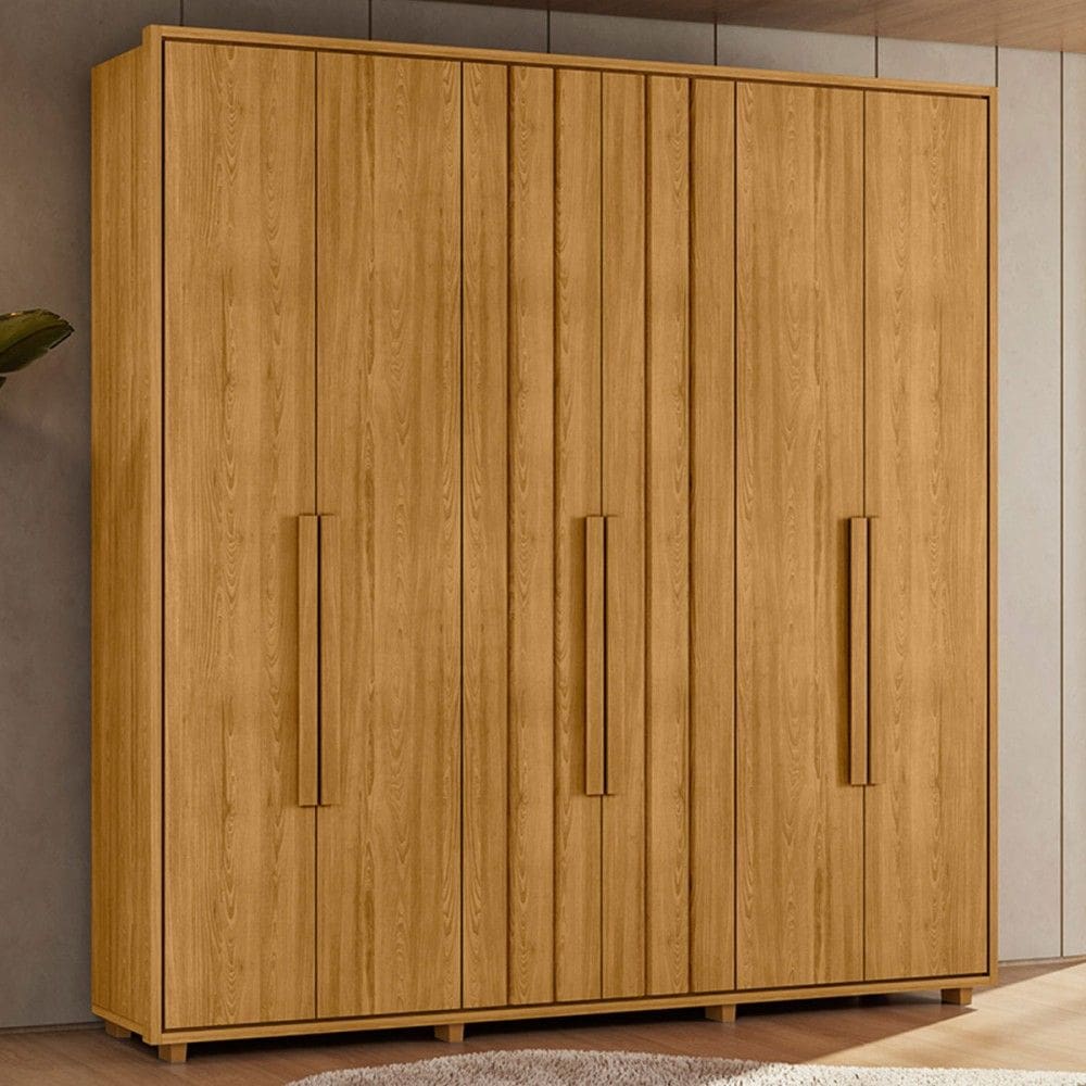 Guarda-Roupa Casal Portinari 6 Portas 4 Gavetas 100% Mdf Cumaru - Madetec