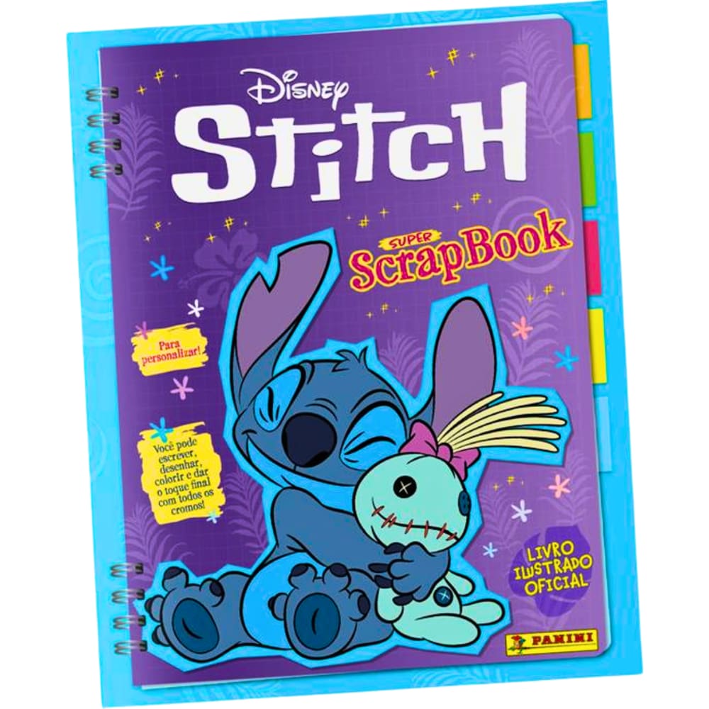 Álbum de Figurinhas Disney Stitch ScrapBook Brochura Panini