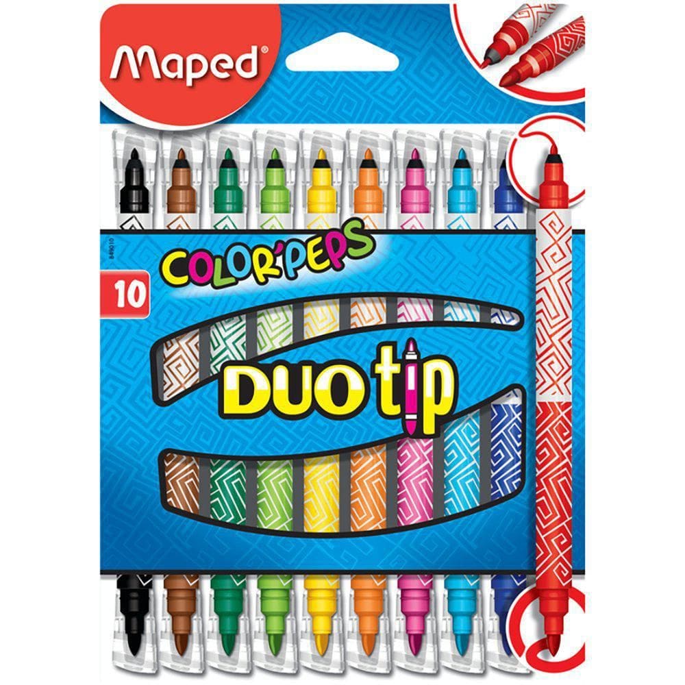 Caneta Hidrografica Color Peps Duo Tip Com 10