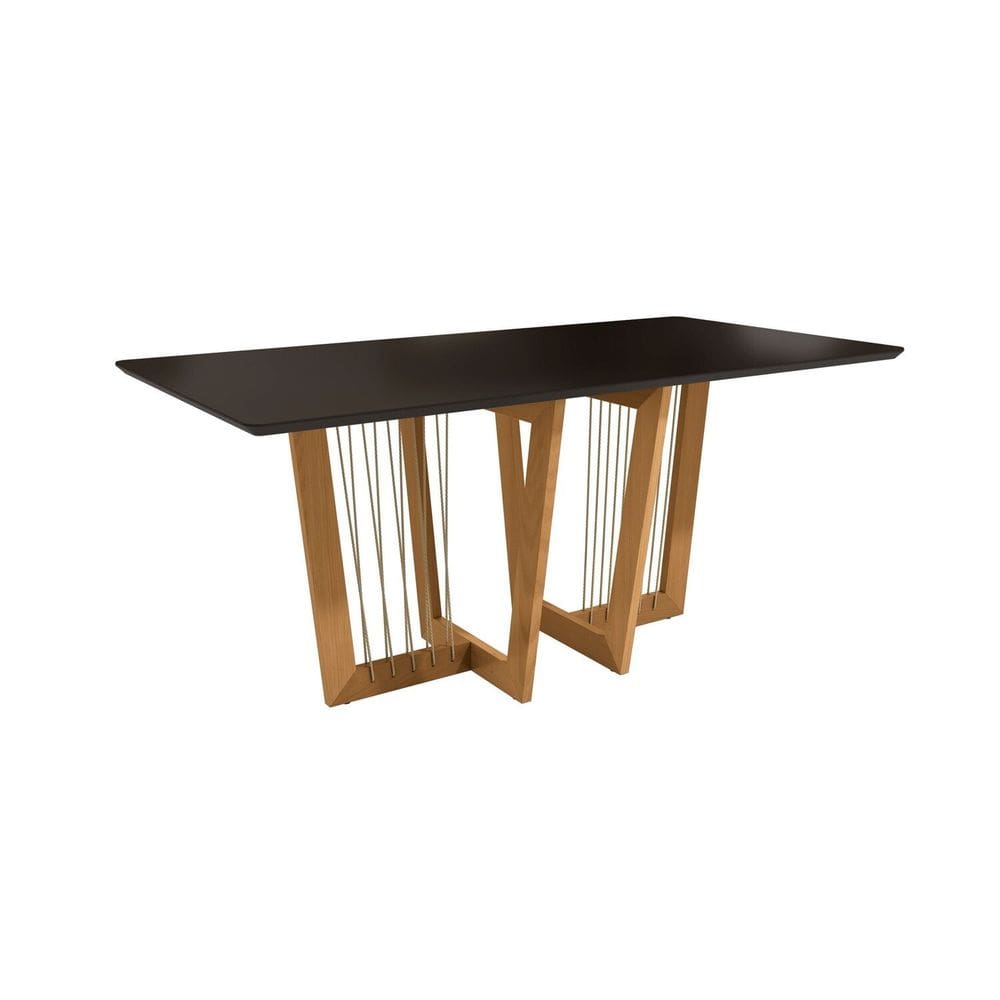 Mesa Clara para Sala de Jantar Premium Preto Fosco