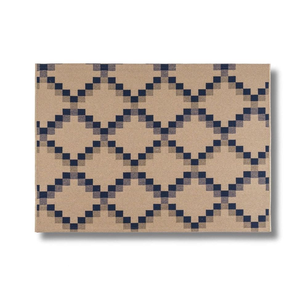 Tapete Quarto e Sala Antiderrapante 200x250cm Algodão São João Azul / Bege