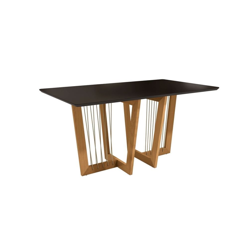Mesa Clara para Sala de Jantar Premium Preto Fosco