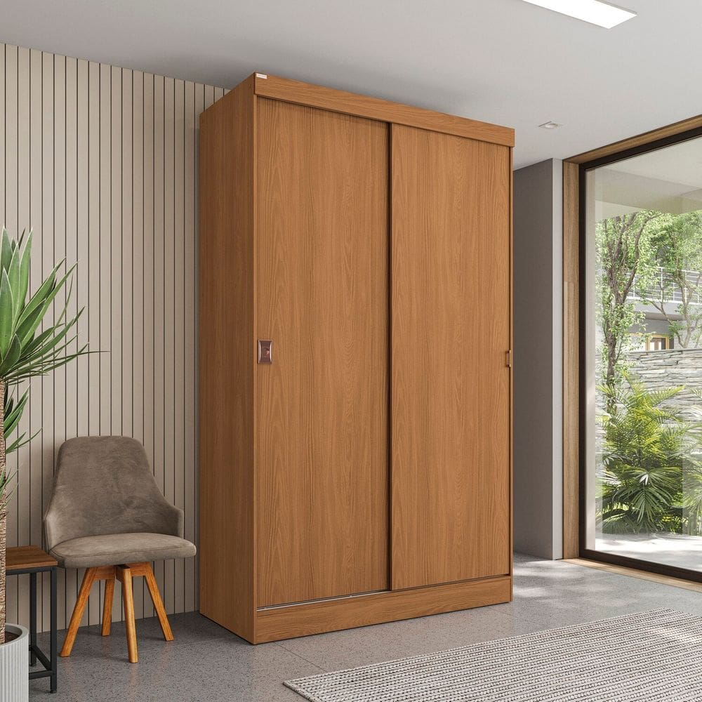 Guarda-roupa Casal 2 Portas Móveis Kappesberg Canela