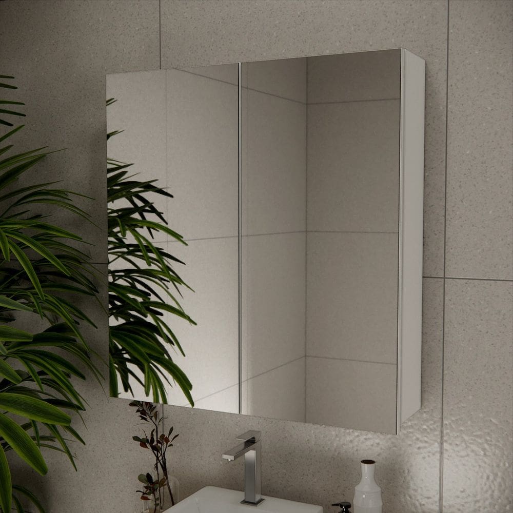 Espelheira de Banheiro 75cm Esp4010 Marrom Branco