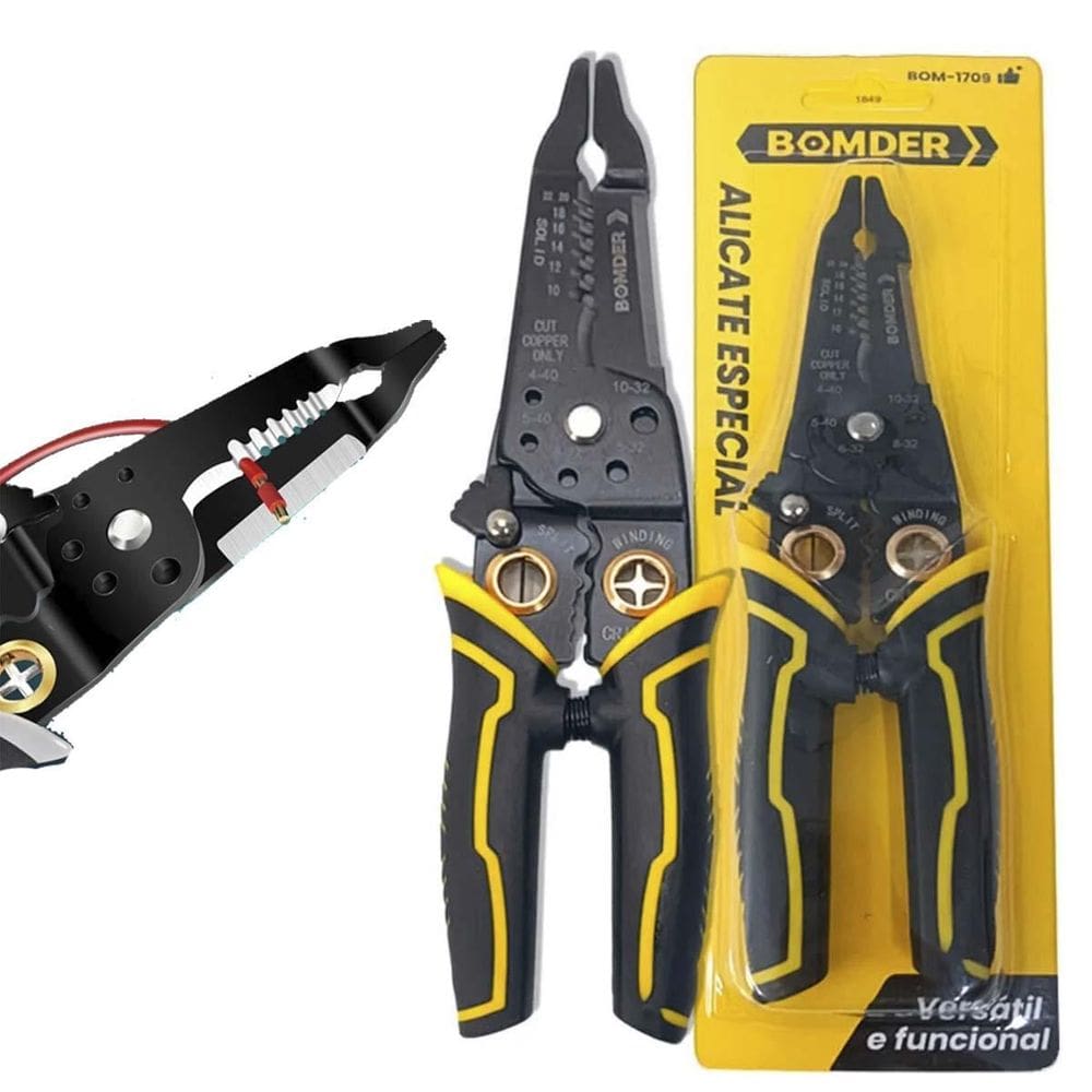 Alicate Multifunção Aparador E Descascador De Fios Elétricos