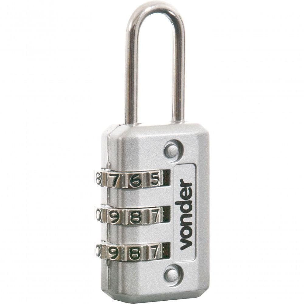 Cadeado Com Segredo 20mm Cinza 3 Combinações - Vonder