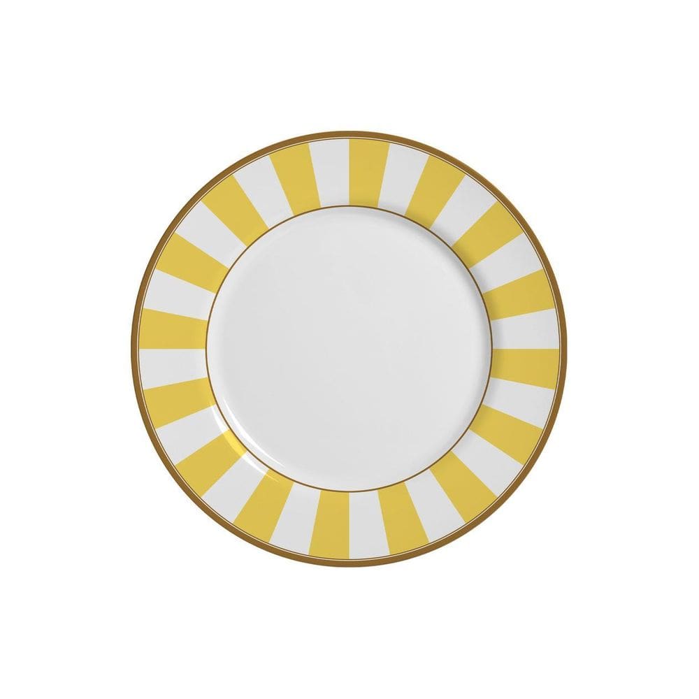 Prato Sobremesa Cerâmica Branca 21cm - Alleanza