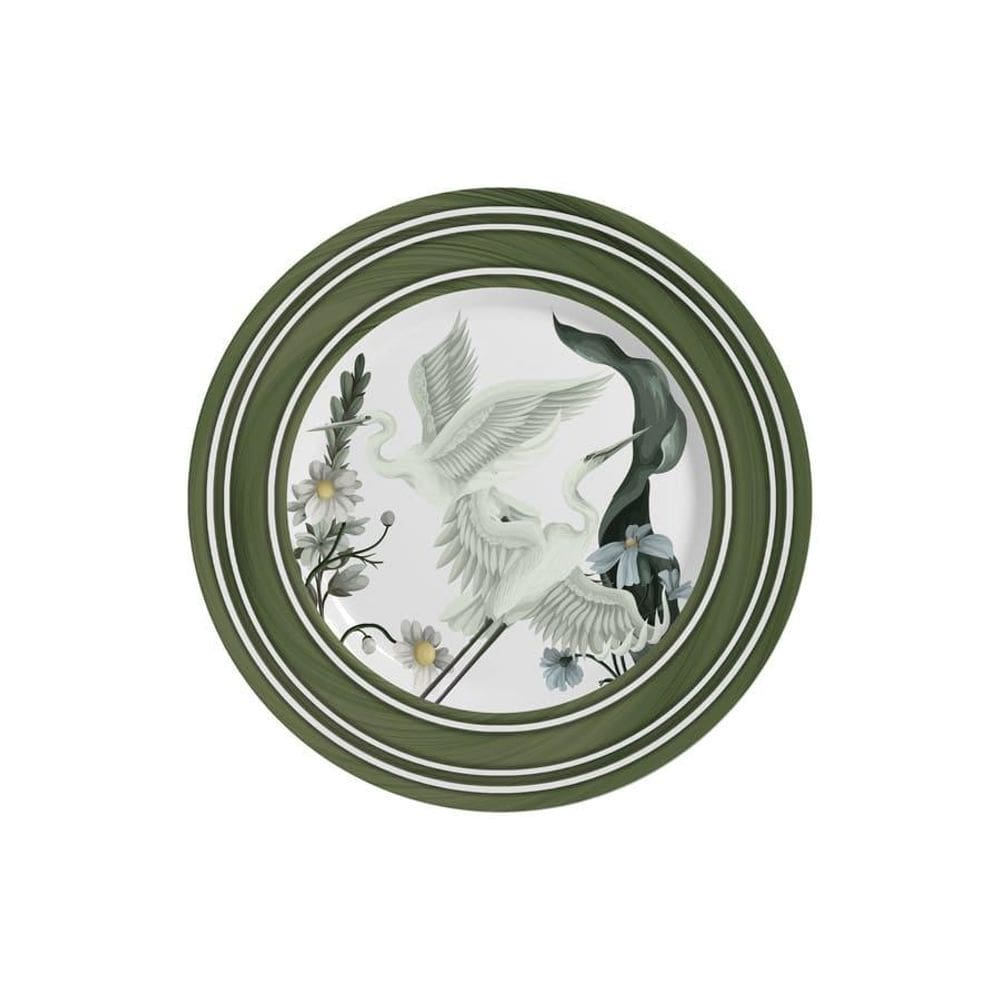 Prato Sobremesa Cerâmica Branca 21cm - 6 Unidades