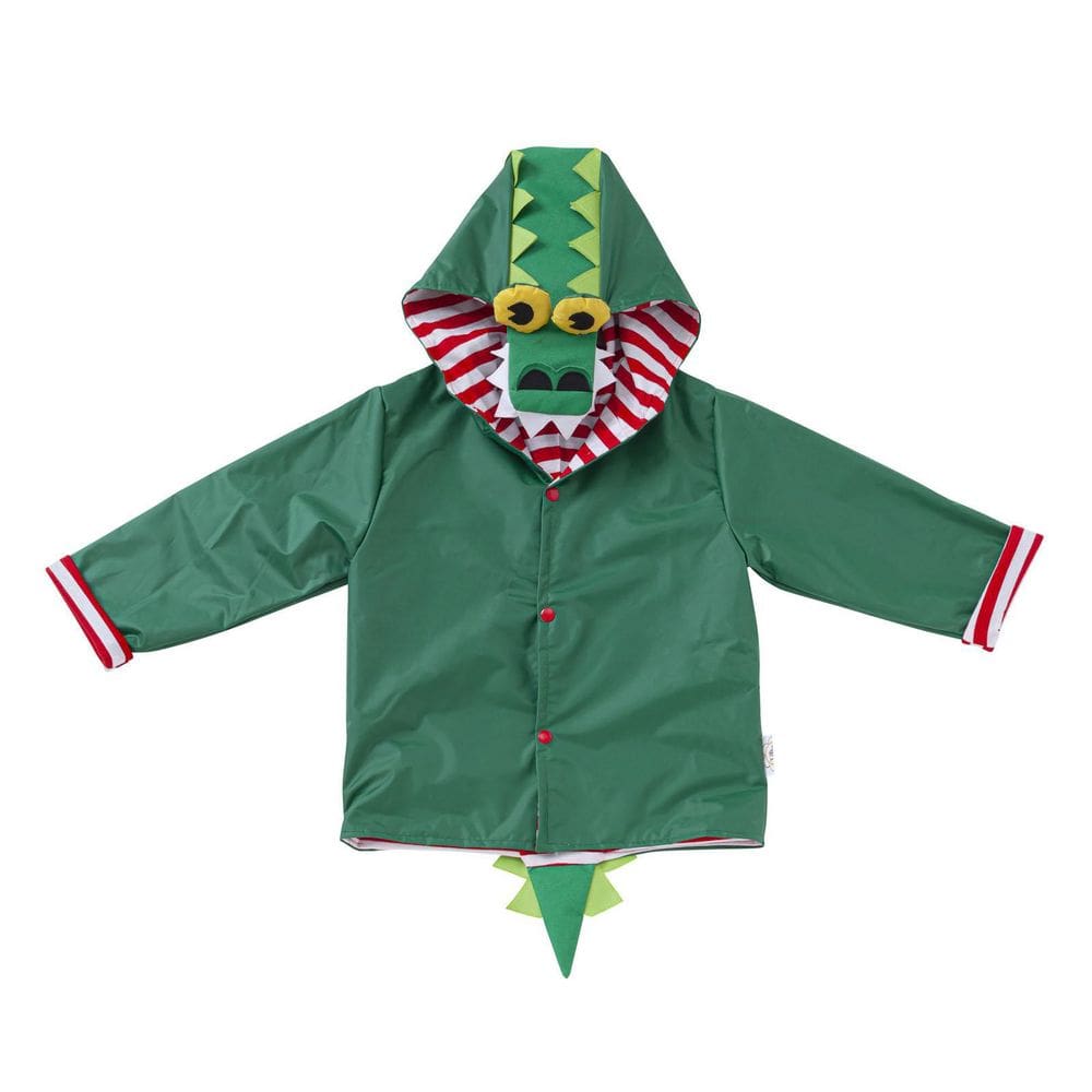Capa de Chuva Infantil Nylon Impermeável - Verde - Tamanho 2