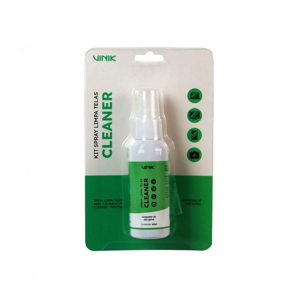 Kit Spray Limpa Telas 60ml + Flanela Vk Cleaner Vinik - Vkkit60