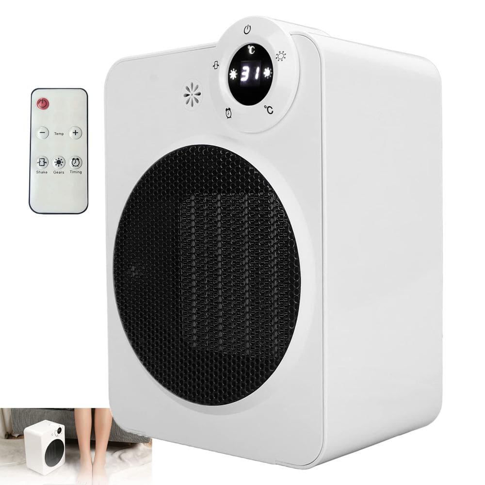Aquecedor Eletrico Ambiente Interno Angulo 70 Graus Controle Remoto Display Digital Potente Temperatura Ajustavel Mesa