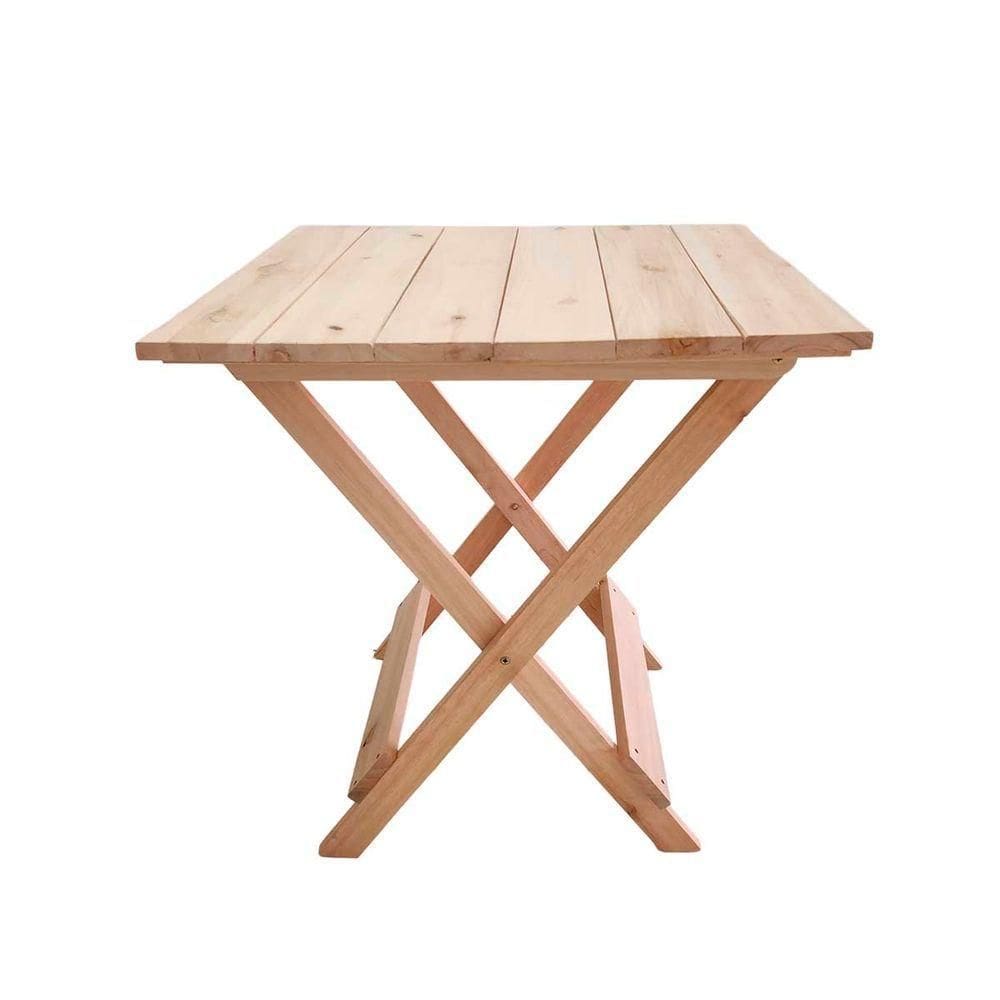 Mesa De Bar De Madeira Dobrável Ismalu Natural