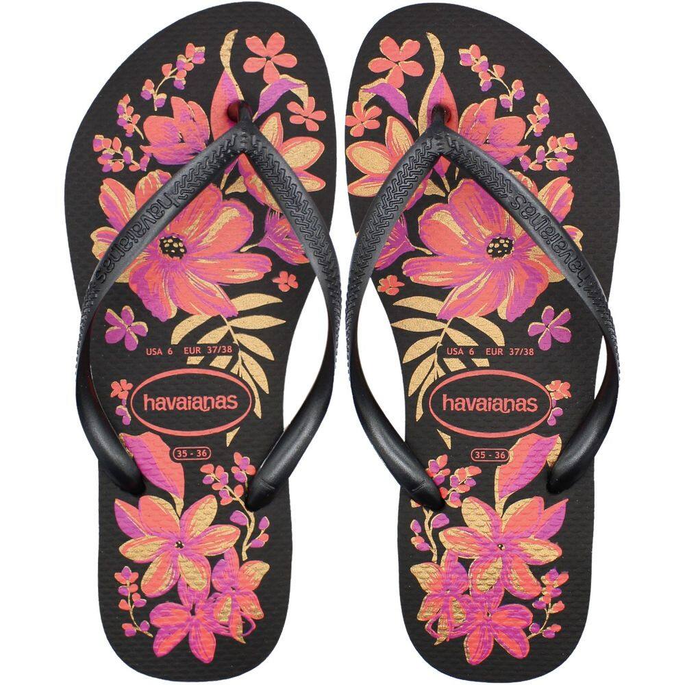 Chinelo de Dedo Havaianas Slim Organic 2 Floral Feminino