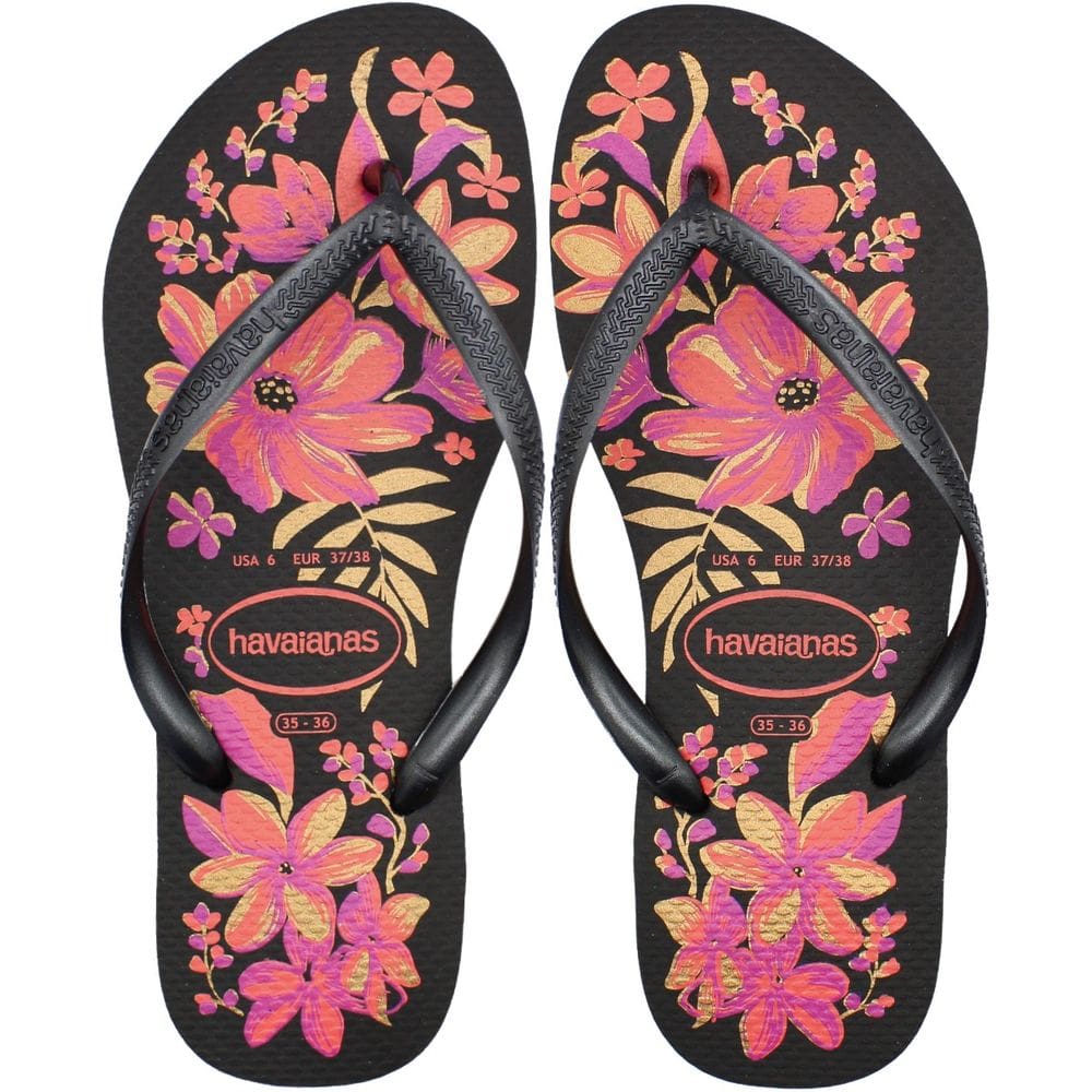 Chinelo de Dedo Havaianas Slim Organic 2 Floral Feminino