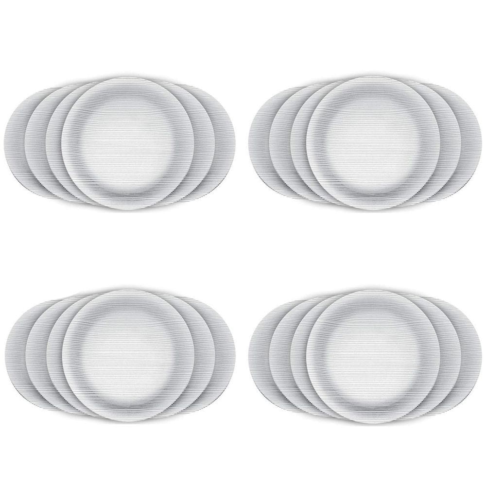 Prato Raso Vidro Duralex 23Cm Diamante 24 Unidades - Nadir