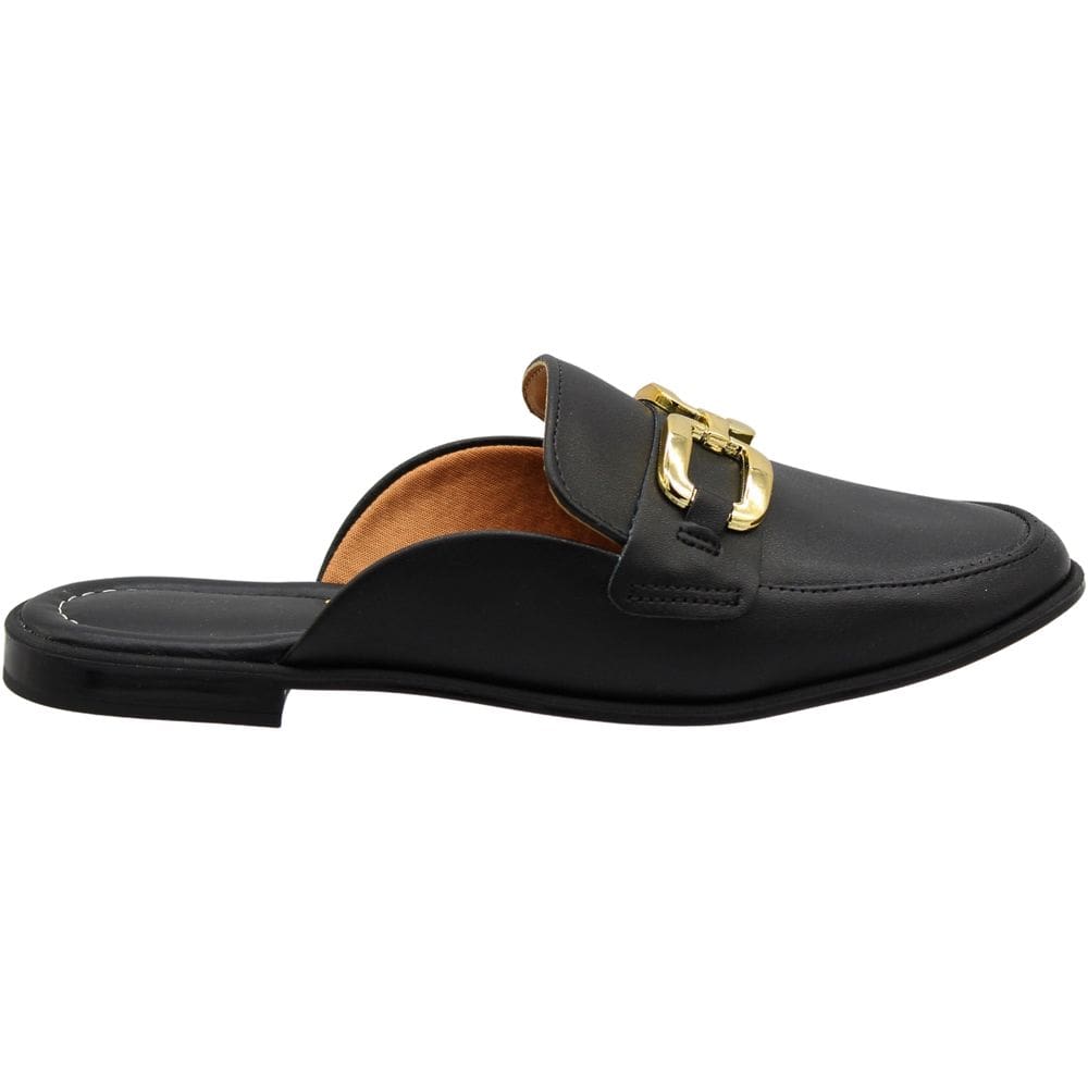 Mule Vizzano Adorno Sofisticado Metalizado Feminino