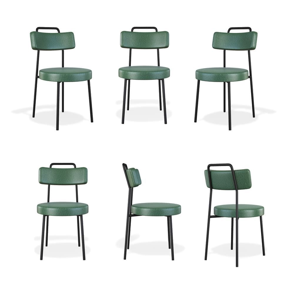 Kit 6 Cadeiras Ster FixaCourino Verde Sala de Jantar - Vallisa Decor