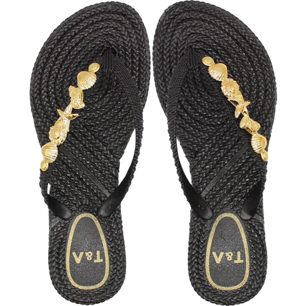 Chinelo De Dedo Terra e Água Adorno Fundo Do Mar Feminino