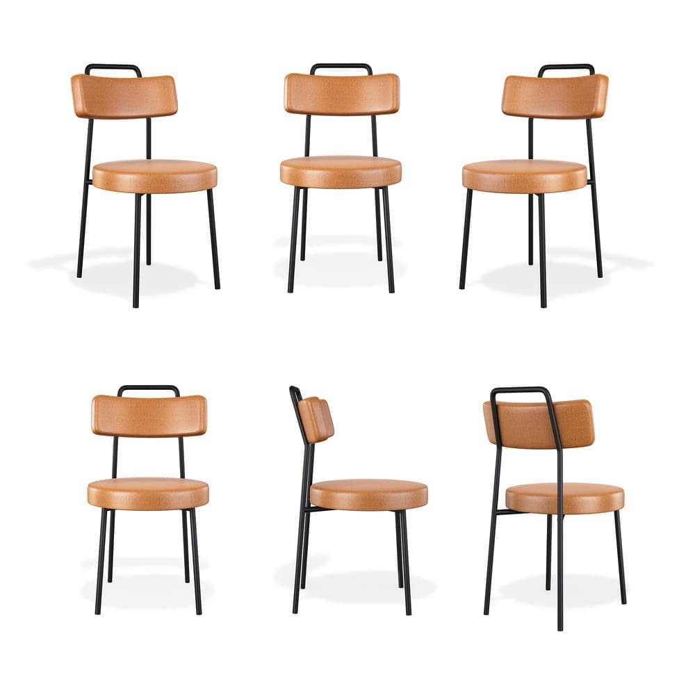 Kit 6 Cadeiras Ster FixaCourino Whisky Sala de Jantar - Vallisa Decor