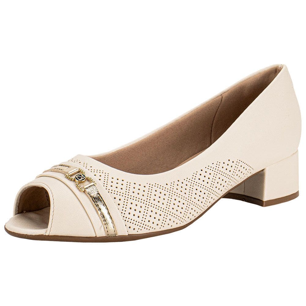 Peep Toe Feminino Salto Grosso Piccadilly 114156
