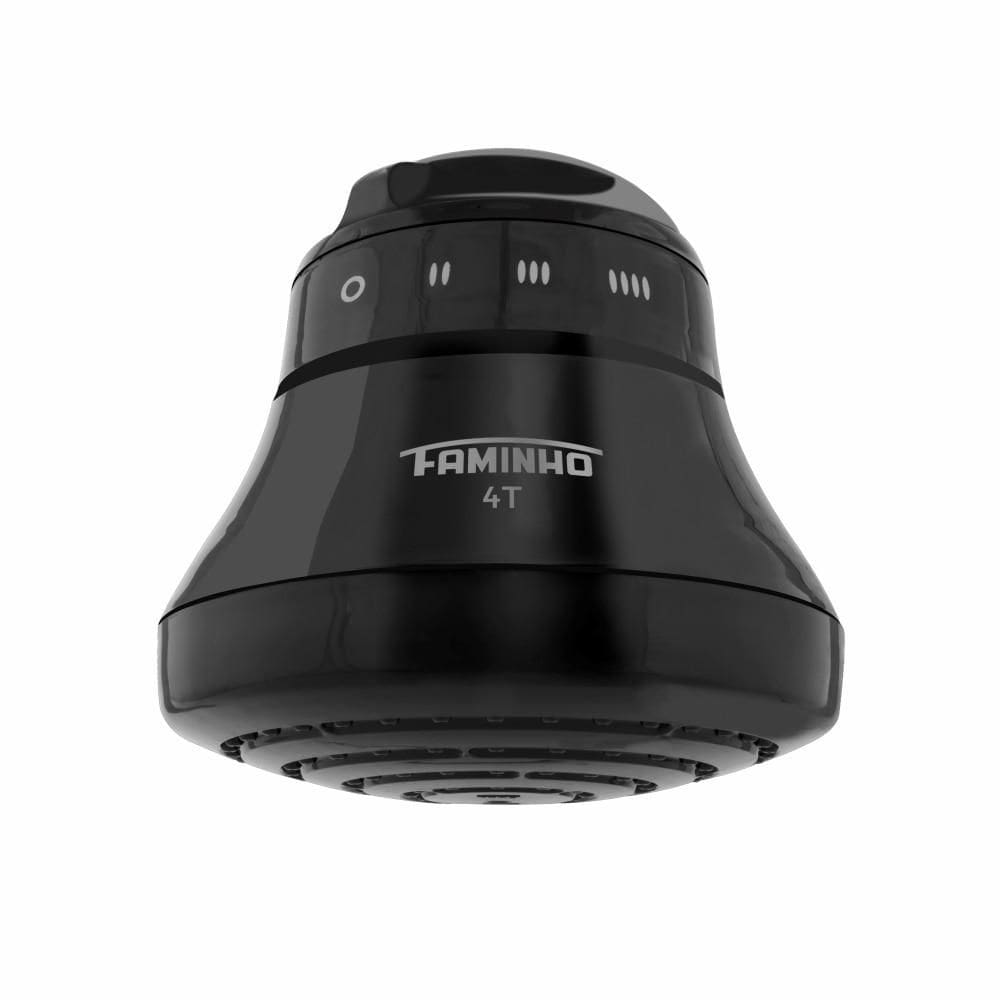 Chuveiro Elétrico com Cano Fame Faminho 4 Temperaturas 5400 Watts, Preto - 110 Volts