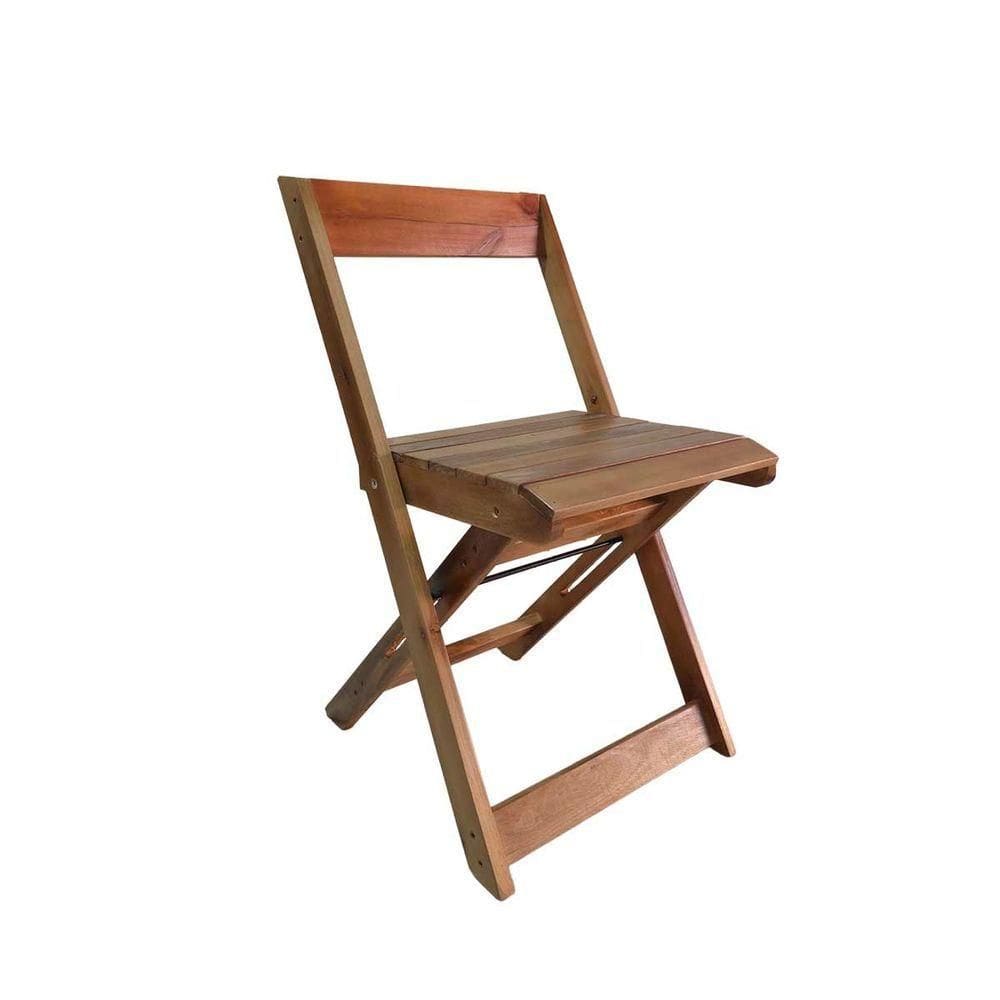 Cadeira Dobrável De Madeira Eucalipto Reforçacada Mel